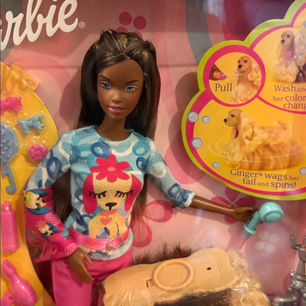 Barbie Stylin' Pup Doll with Pink and Blue Accessories
